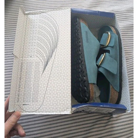 Birkenstock Arizona Big Buckle Biscay Bay Narrow Fit EU 41 US 10 - Picture 12 of 12